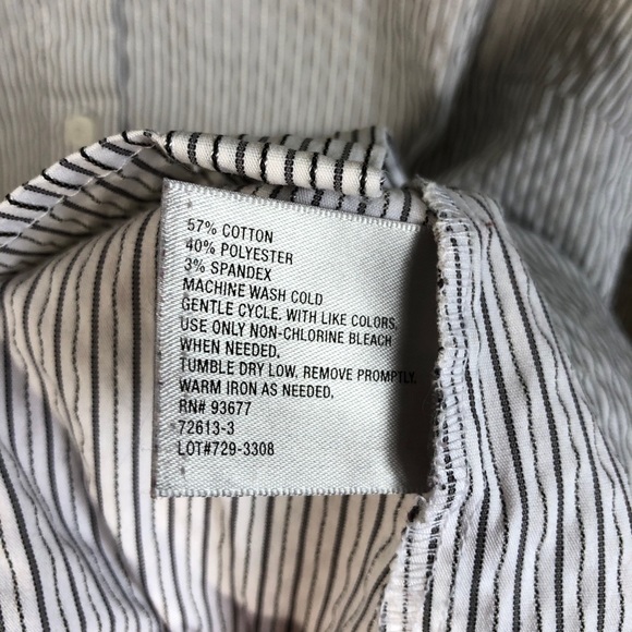 3/$30💚Worthington Petite black and white stripes blouse top size small - Picture 10 of 12